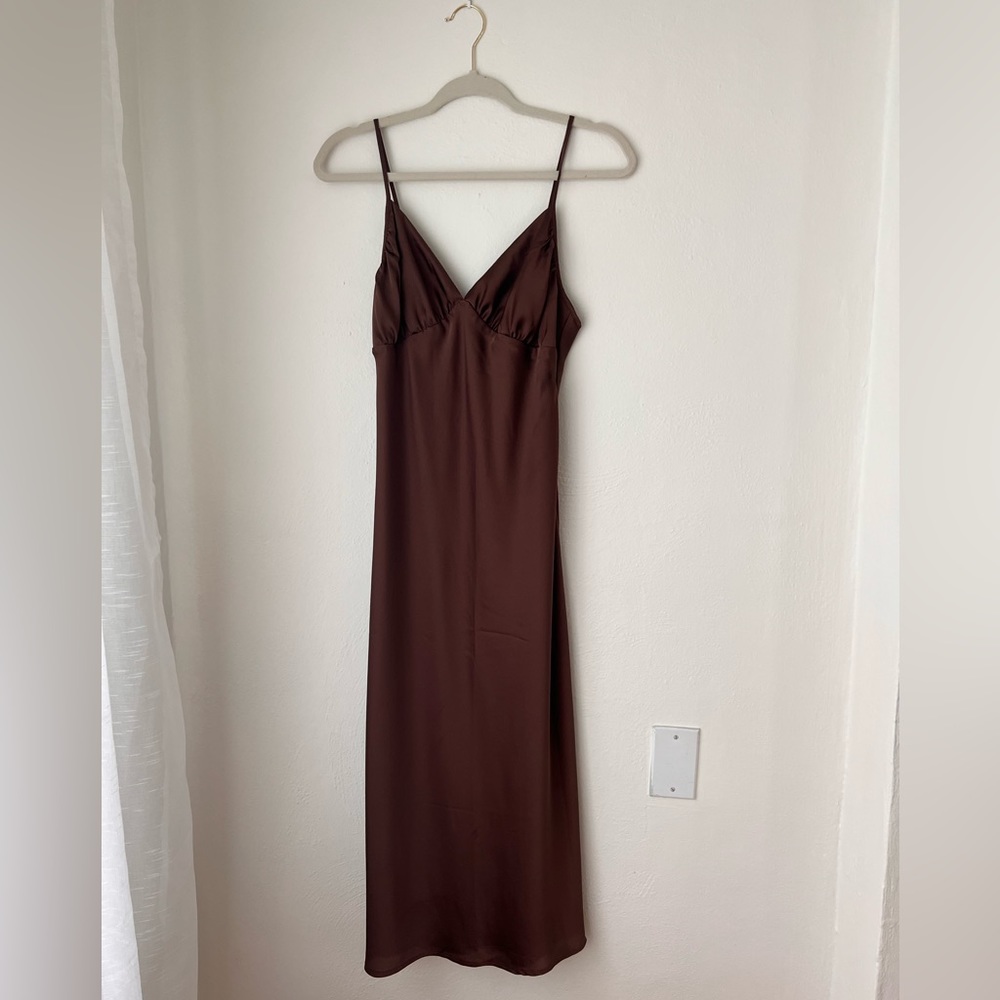 Abercrombie Slim-fitting slip midi dress